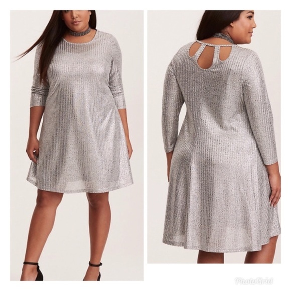 torrid silver dress